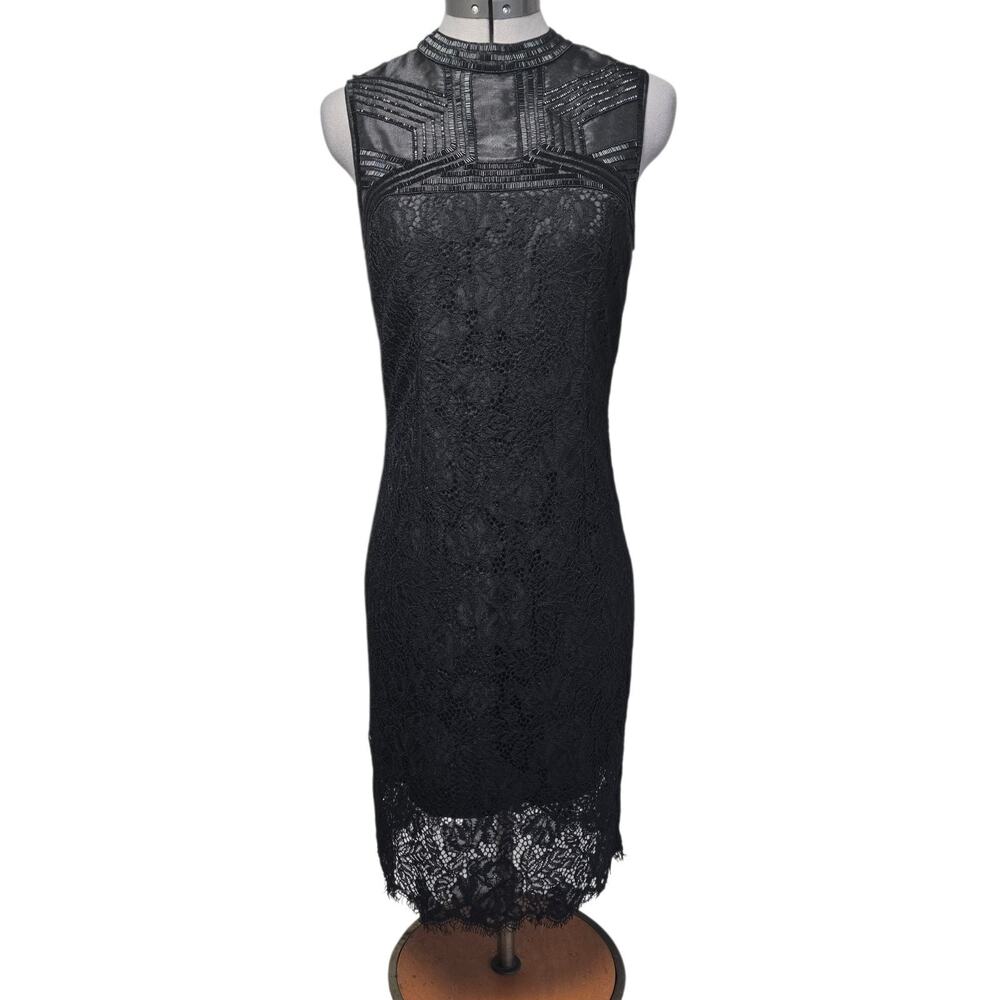 Marciano For Guess Cocktail Dress Size 40(EU) 8(US) Black Beads And Lace